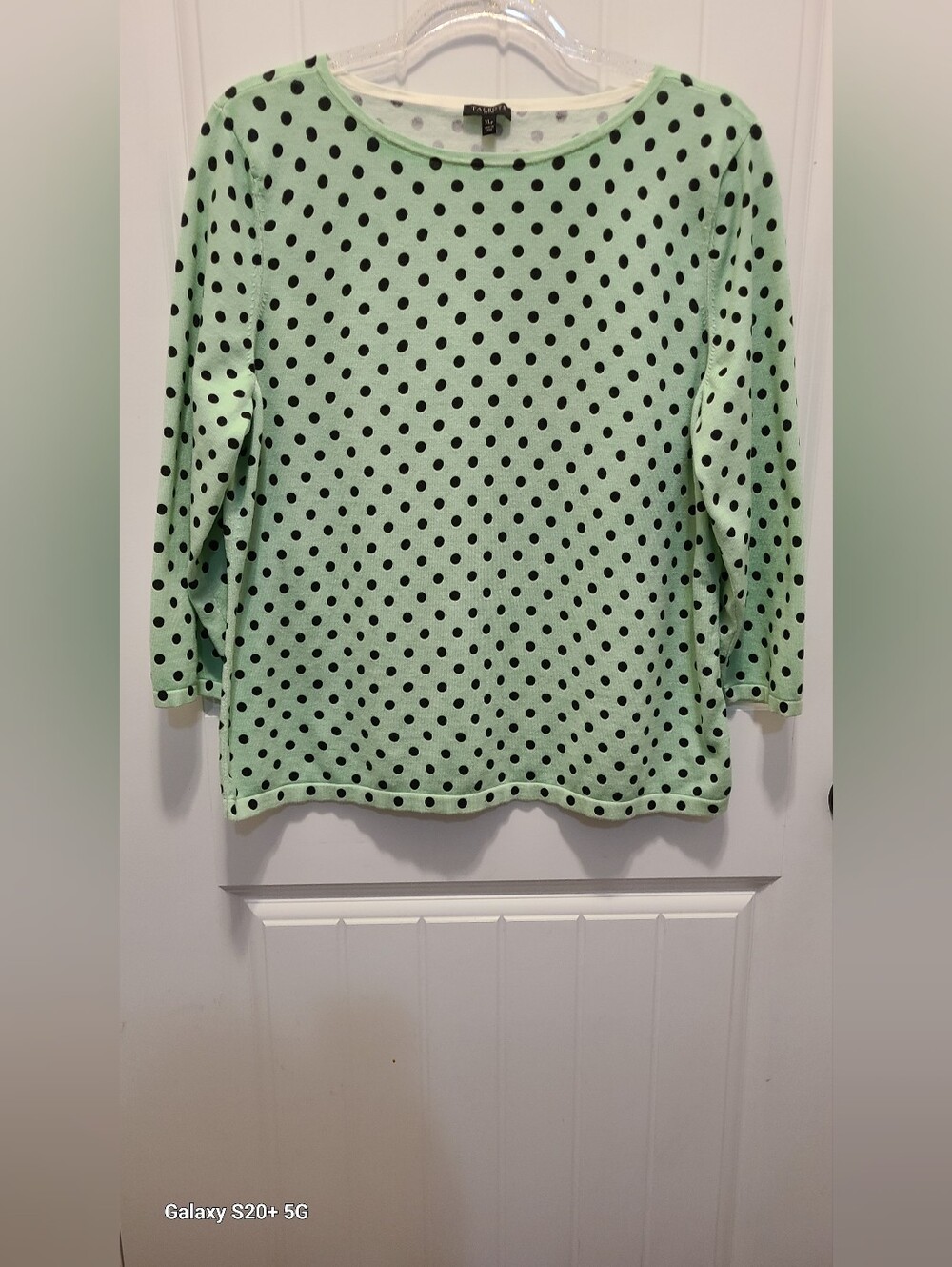 Black Polka Dot Mint Green Top